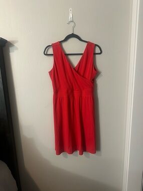 Maurices Bold Red Sleeveless V-Neck Wrap Midi Dress